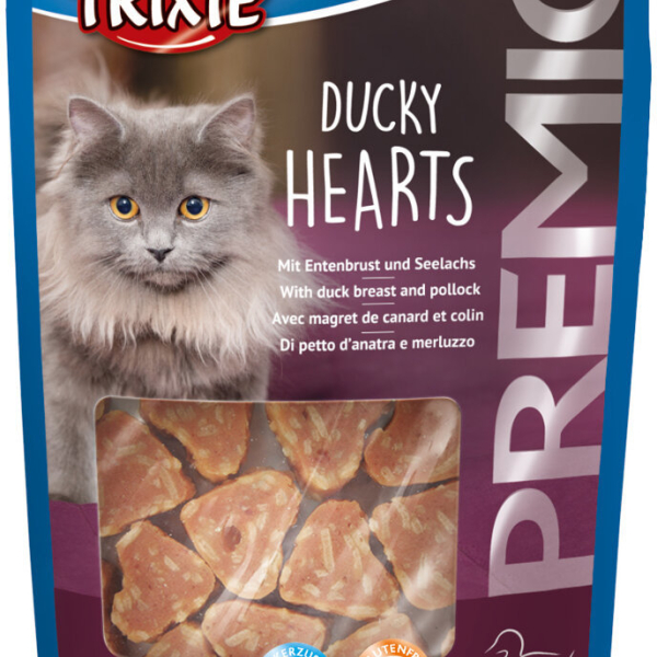 Premio HEARTS light- srdíčka z kachních prsíček a lososa 50g