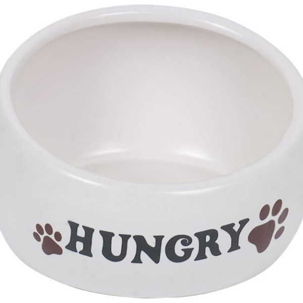 Nobby keramická ergonomická miska Hungry krémová