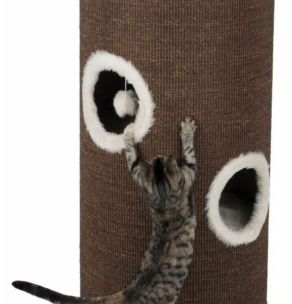 Škrábadlo VITUS Cat Tower, 115 cm, hnědo/krémové - DOPRODEJ