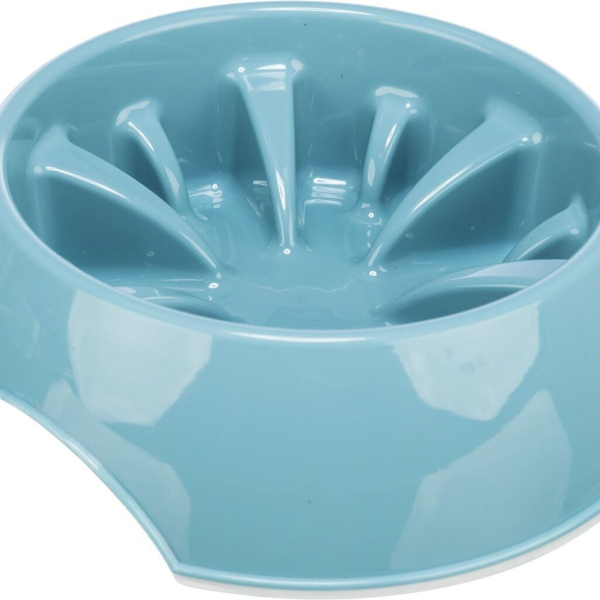 Miska k pomalému krmení, design slunečnice, 0,3 l/ø 16 cm, plast/TPR