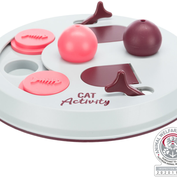 Cat Activity FLIP BOARD, strategická hra,  ø 23, vínová/růžová/šedá
