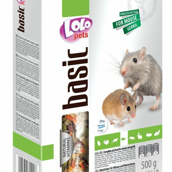 LOLO BASIC kompletní krmivo pro myši 500 g krabička