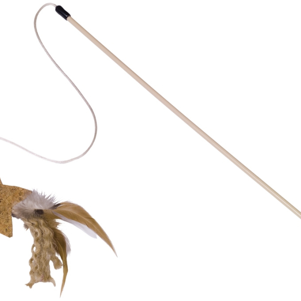 Nobby hračka pro kočky udice s korkovou hvězdou a catnipem 46cm