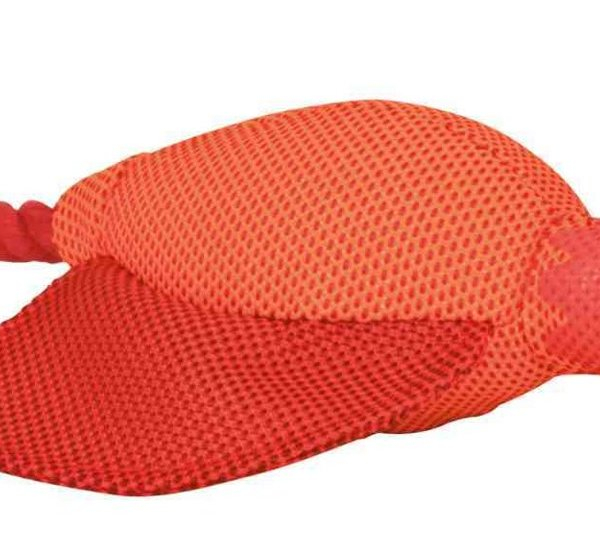 Oranžová slepice/kačena přetahovadlo se zvukem,nylon 38 cm - DOPRODEJ