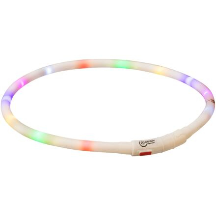 Flash USB svítící silikonový obojek, XS-XL: 70 cm / 10 mm, multicilor (RP 2,10 Kč)