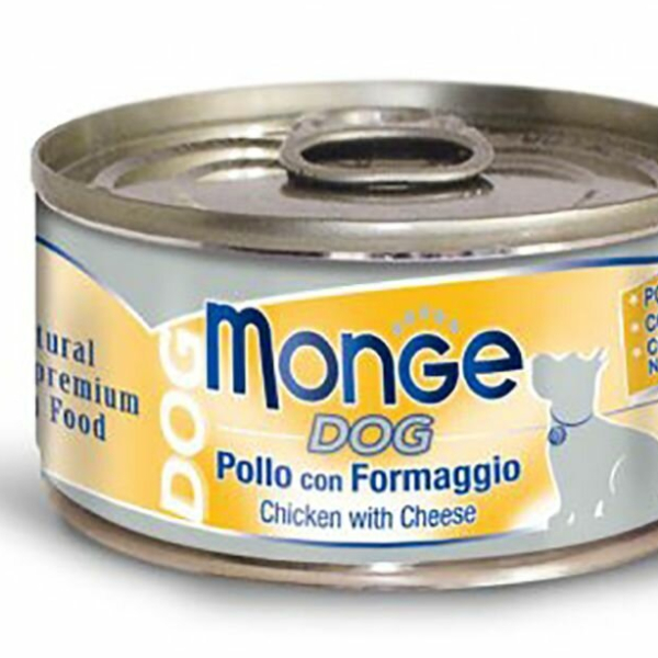 MONGE DOG NATURAL kuřecí maso se sýrem pro psy