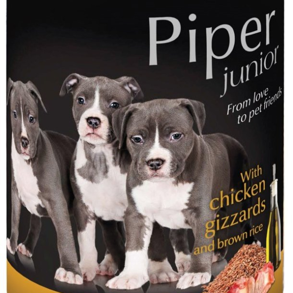 PIPER JUNIOR s telecím a jablky, konzerva pro štěňata