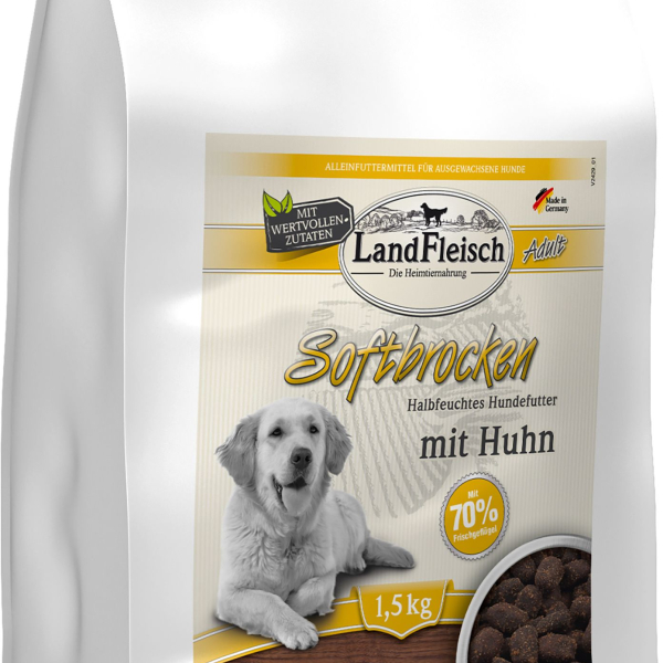 Landfleisch Dog Softbrocken Adult kuřecí