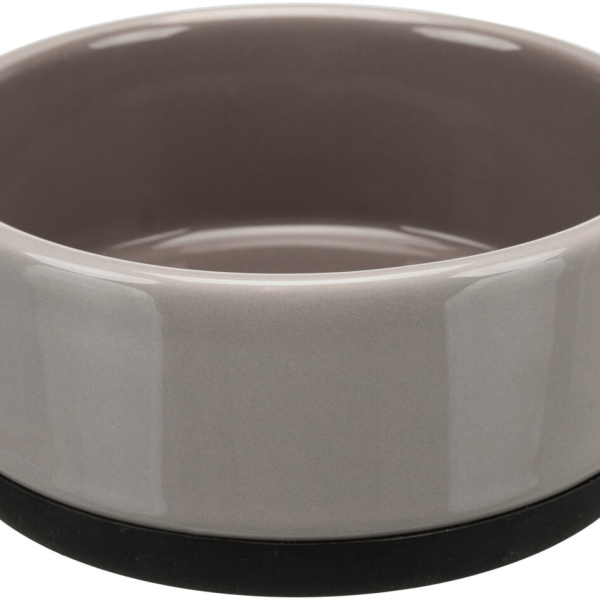 Keramická miska s gumovým okrajem, 0,4l/ ø 12cm, šedá