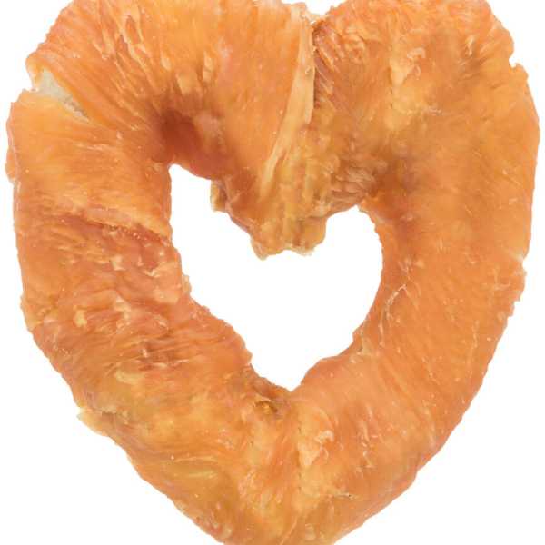 Denta Fun Chicken Heart [50ks], srdce z buvolí kůže omotané kuřecím masem