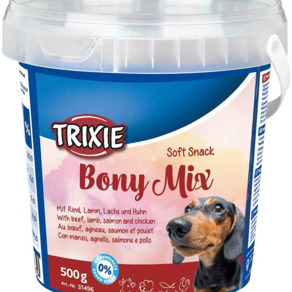 Soft Snack Bony MIX - hovězí, jehněčí, losos, kuře 500 g