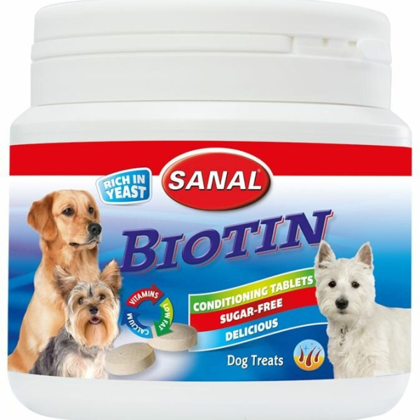 SANAL Biotin-kalciové tablety s biotinem v dóze 350 g - DOPRODEJ