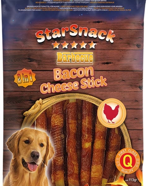 Nobby StarSnack BBQ pamlsky Sýrové tyčinky s kuřetem 113g
