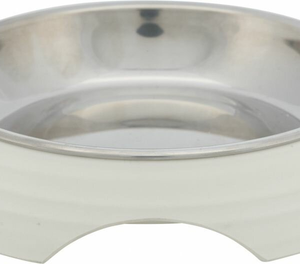 Miska nízká 0.2 l/ø 14 cm, nerez / melamin, bílá