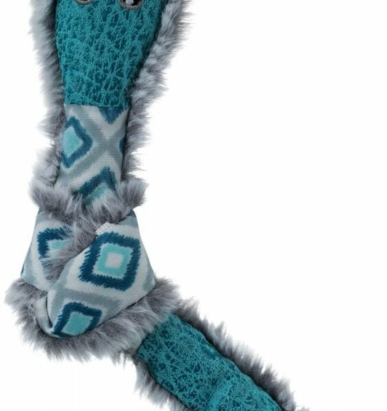 Zauzlený had, plyš/látka 24 cm - DOPRODEJ