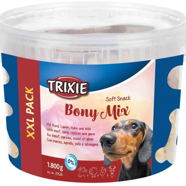 Soft Snack Bony MIX XXL- hovězí, jehněčí, kuře, zvěřina 1800 g