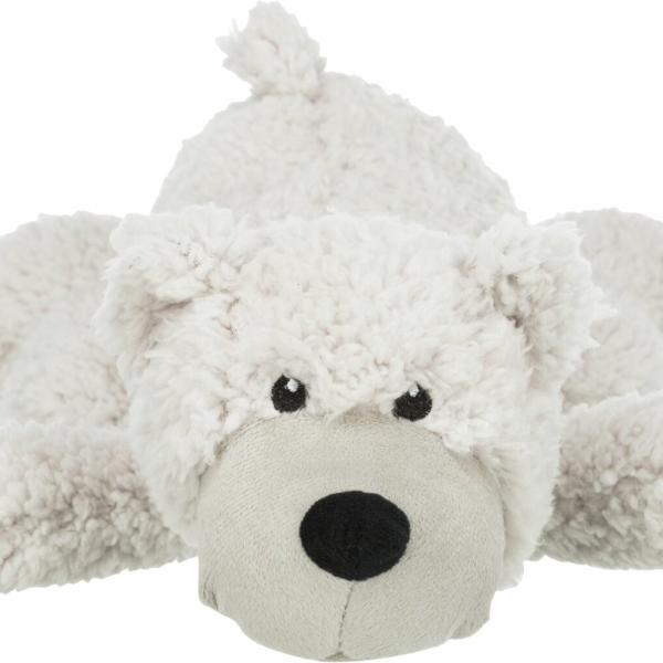 Be Eco medvěd ELROY, plyšová hračka se zvukem pro psy, 42 cm, bílá