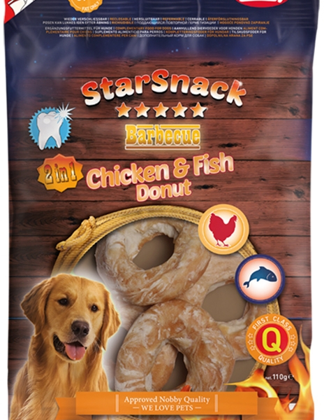Nobby StarSnack BBQ Chicken, Fish Donut pamlsky