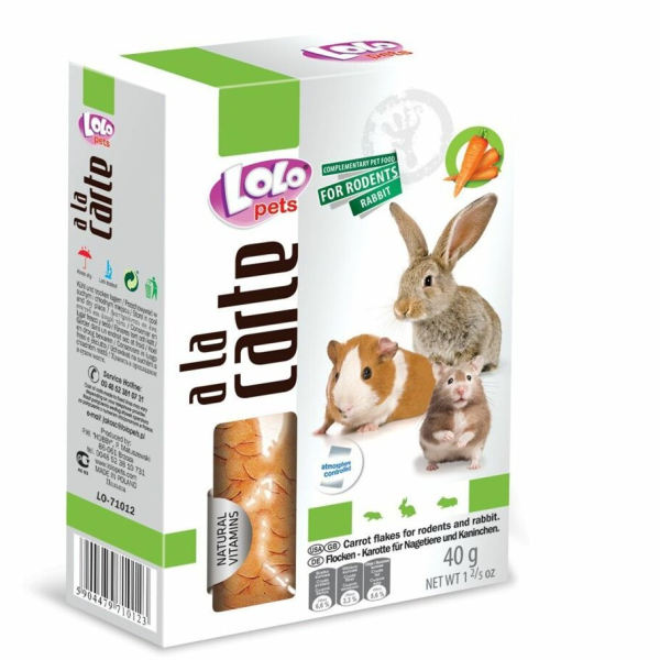 LOLO a la carte mrkvové vločky pro hlodavce 40 g