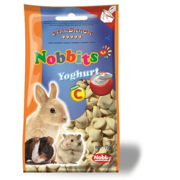 Nobby StarSnack Nobbits pamlsky pro hlodavce jogurtové 75g