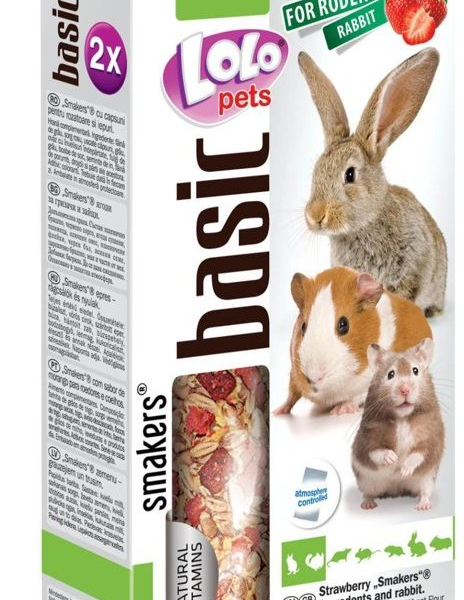 LOLO SMAKERS 2 klasy jahodové pro hlodavce 90 g