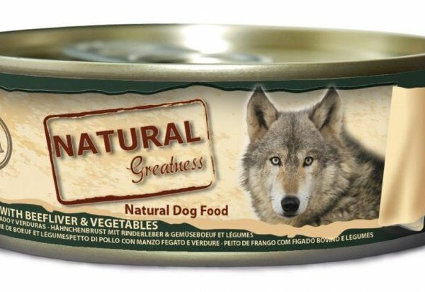 Natural Greatness kuřecí prsa, hovězí játra, zelenina, konzerva pro psy 156 g