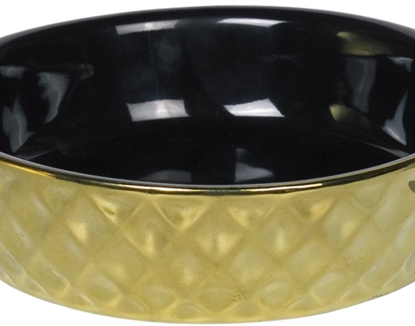 Nobby GOLD keramická miska černá se zlatým dekorem 14x4cm/0,25l