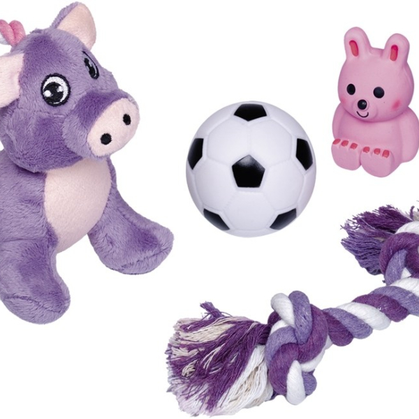 Nobby Puppy startovní set hraček pro štěňata 4 ks