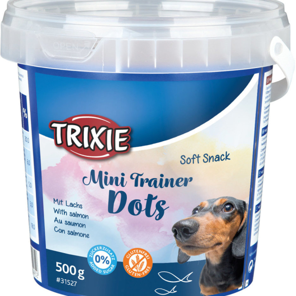 Soft Snack Mini Trainer Dots, miniválečky s lososem, 500g kyblík