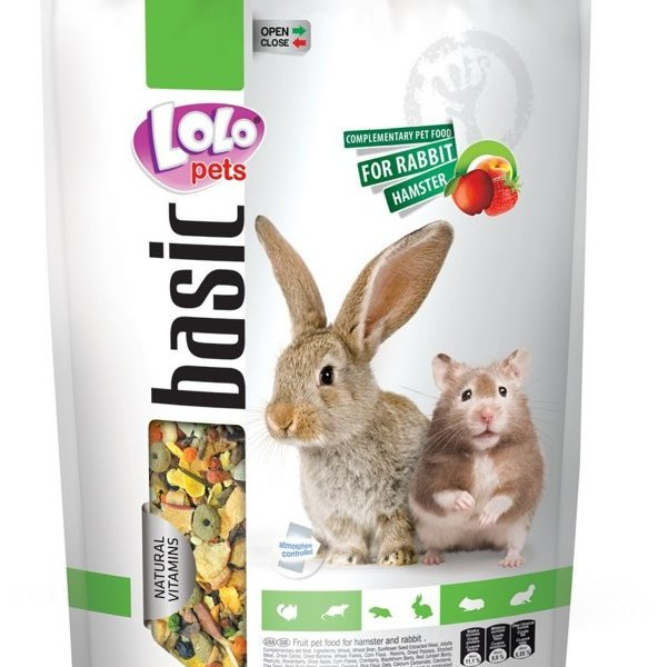 LOLO BASIC ovocné krmivo pro králíky a křečky 600g Doypack