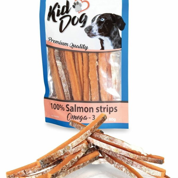 KIDDOG 100% lososové proužky 80 g