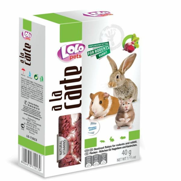 LOLO Diners plátky červené řepy pro hlodavce 40 g