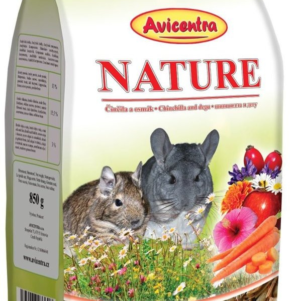 AVICENTRA NATURE PREMIUM činčila + osmák 850 g