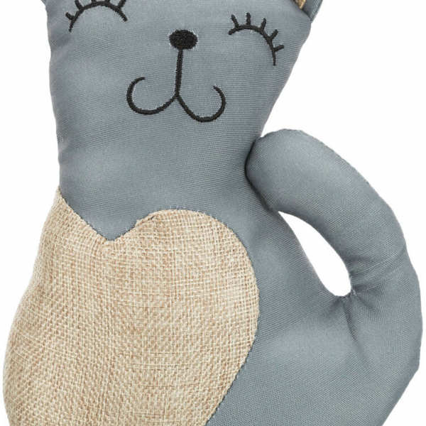 Kočka XXL, juta/polyester, 22cm - DOPRODEJ