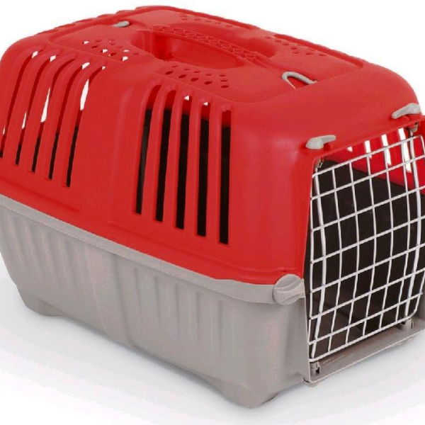 Odlehčená přepravka PRATIKO metal dvířka červená 48 x 31,5
