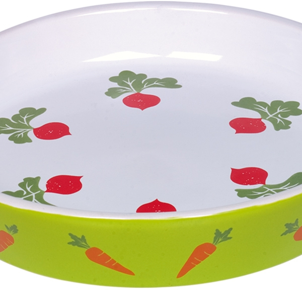 Nobby keramická miska pro hlodavce mrkev+ředkvičky 25 x 3,5 cm 400ml