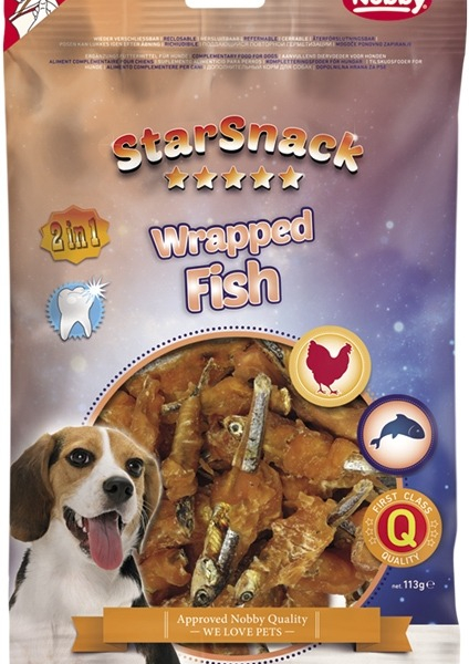 Nobby StarSnack Wrapped Fish pamlsky pro psy 113 g