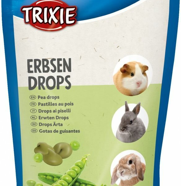 PEA DROPS - hráškové dropsy, pamlsek pro hlodavce, 75g