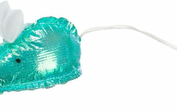 GLITTER MOUSE, třpytivá myš, látková hračka pro kočky s katnipem, 7 cm