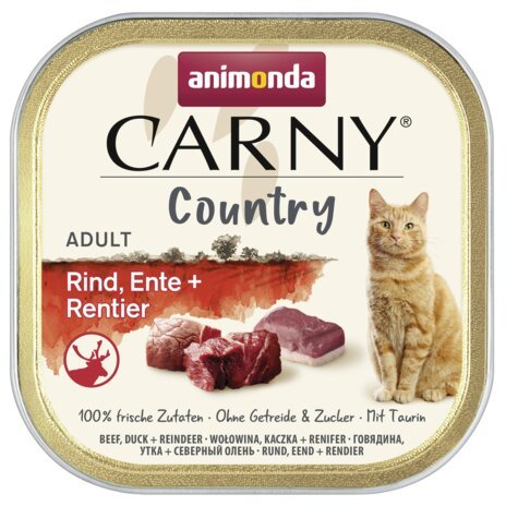 ANIMONDA CARNY Country Adult kuře, telecí a zvěřina, paštika pro kočky