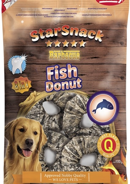 Nobby StarSnack BBQ Fish Donut pamlsky pro psy 100 g/4 ks