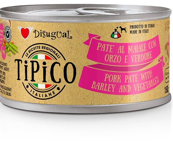 Disugual Tipico Dog Vepřové, ječmen a zelenina konzerva 150g