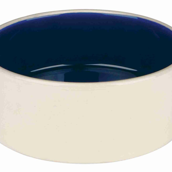 Keramická miska velká 2,3l/22cm - bílá/modrá