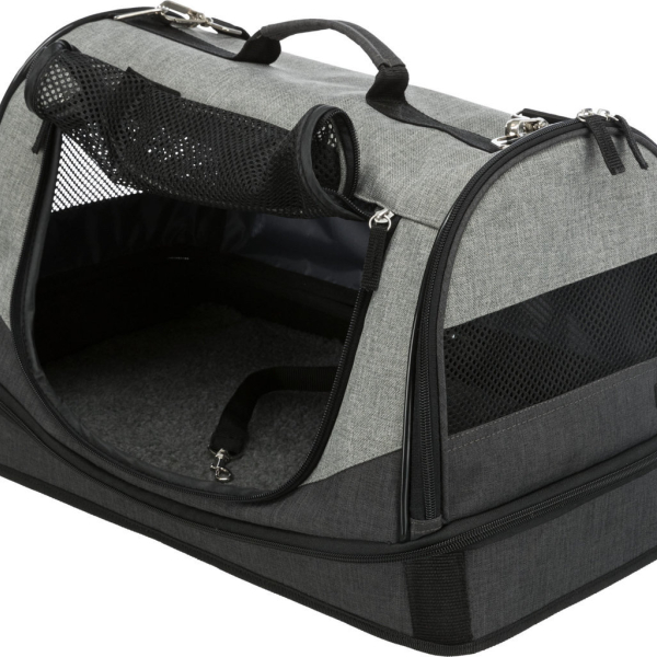 Transportní taška-pelíšek HOLLY 50x30x30 cm nylon,černo/šedá (max 15kg)