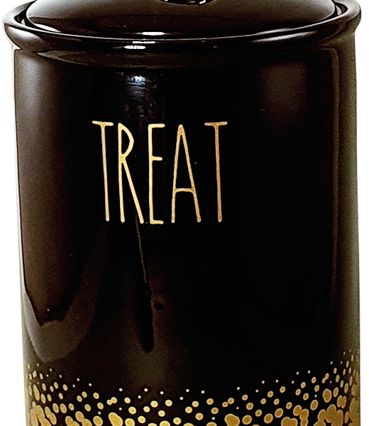 Nobby keramická dóza TREAT černá se zlatým dekorem 850ml