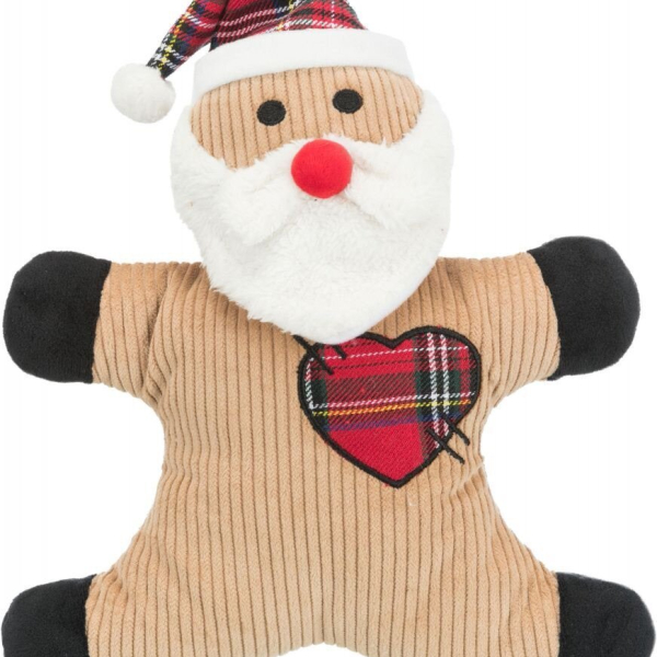 Vánoční Santa/sněhulák manšestr, se zvukem, 29cm