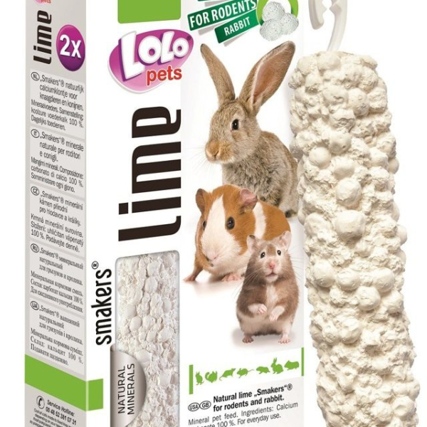 LOLO SMAKERS přírodní vápenná tyčinka pro hlodavce a králíky 135 g