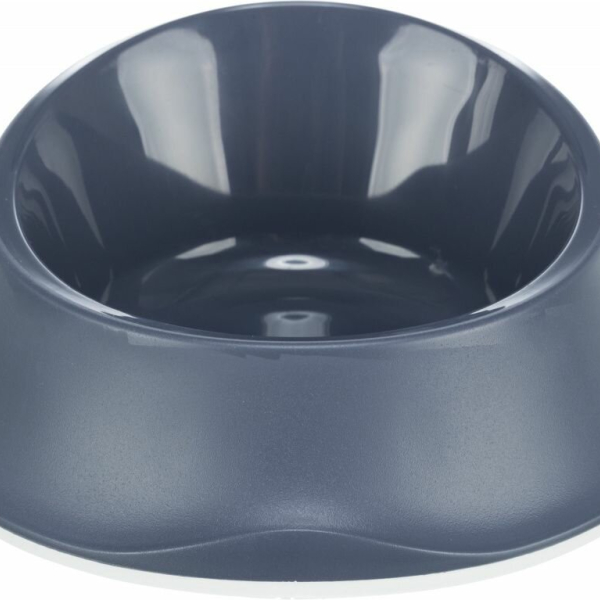 Plastová miska proti vyhazování potravy, gumový kroužek, 0.35 l/ø 18 cm, modrá
