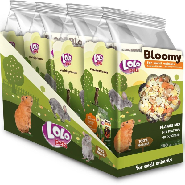 LOLOPets BLOOMY mix vloček pro hlodavce 150 g
