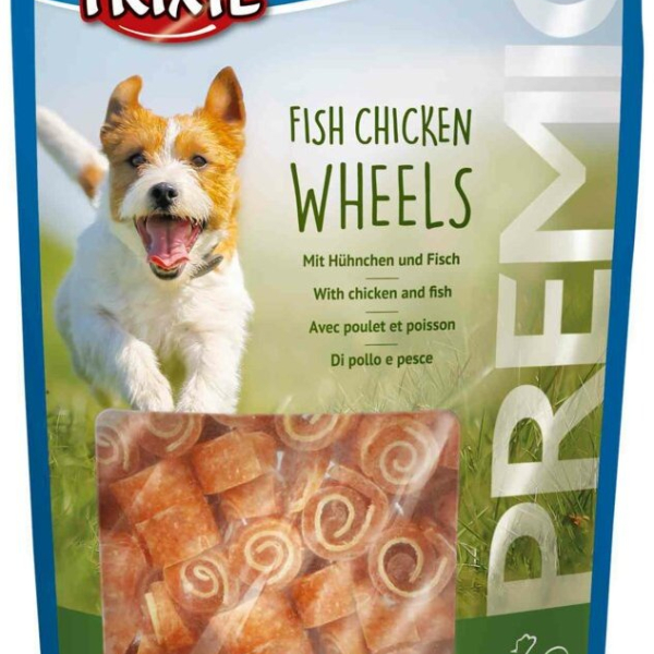 Premio FISH CHICKEN WHEELS měkká kolečka kuře s rybou 75 g